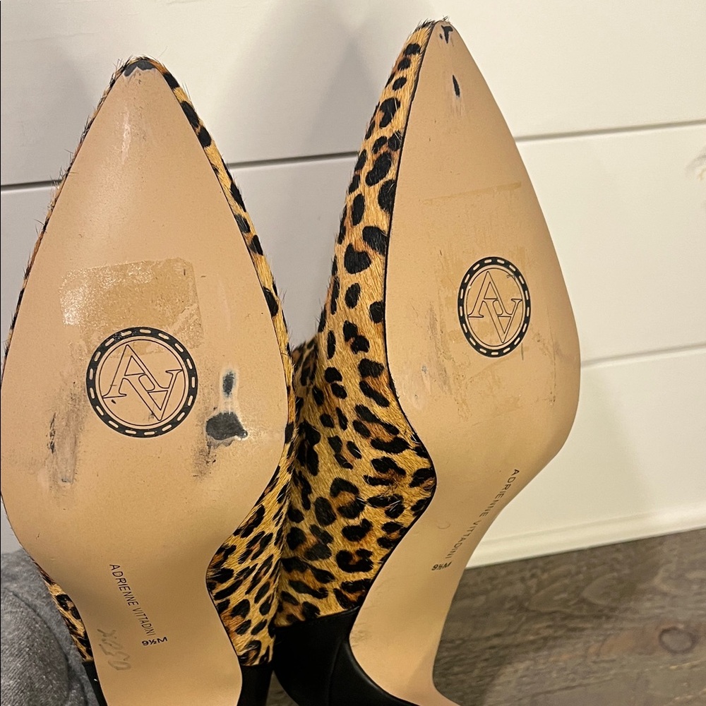 Adrienne Vittadini Nyla Leopard Print Stiletto Ankle Boot / Booties - Size 9.5 - Picture 8 of 10